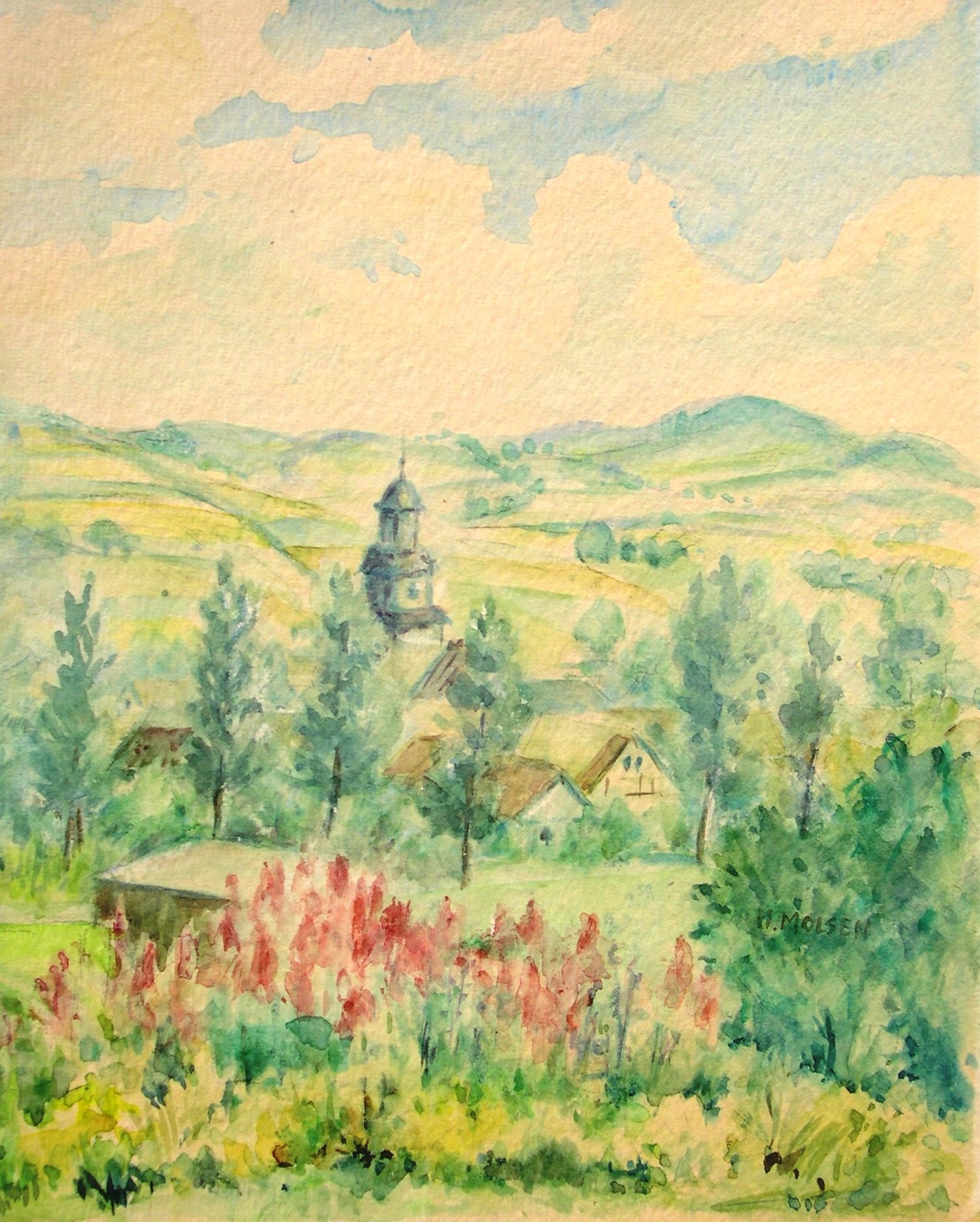 Aquarell von Hedda Gromann (Lichenroth 1967)